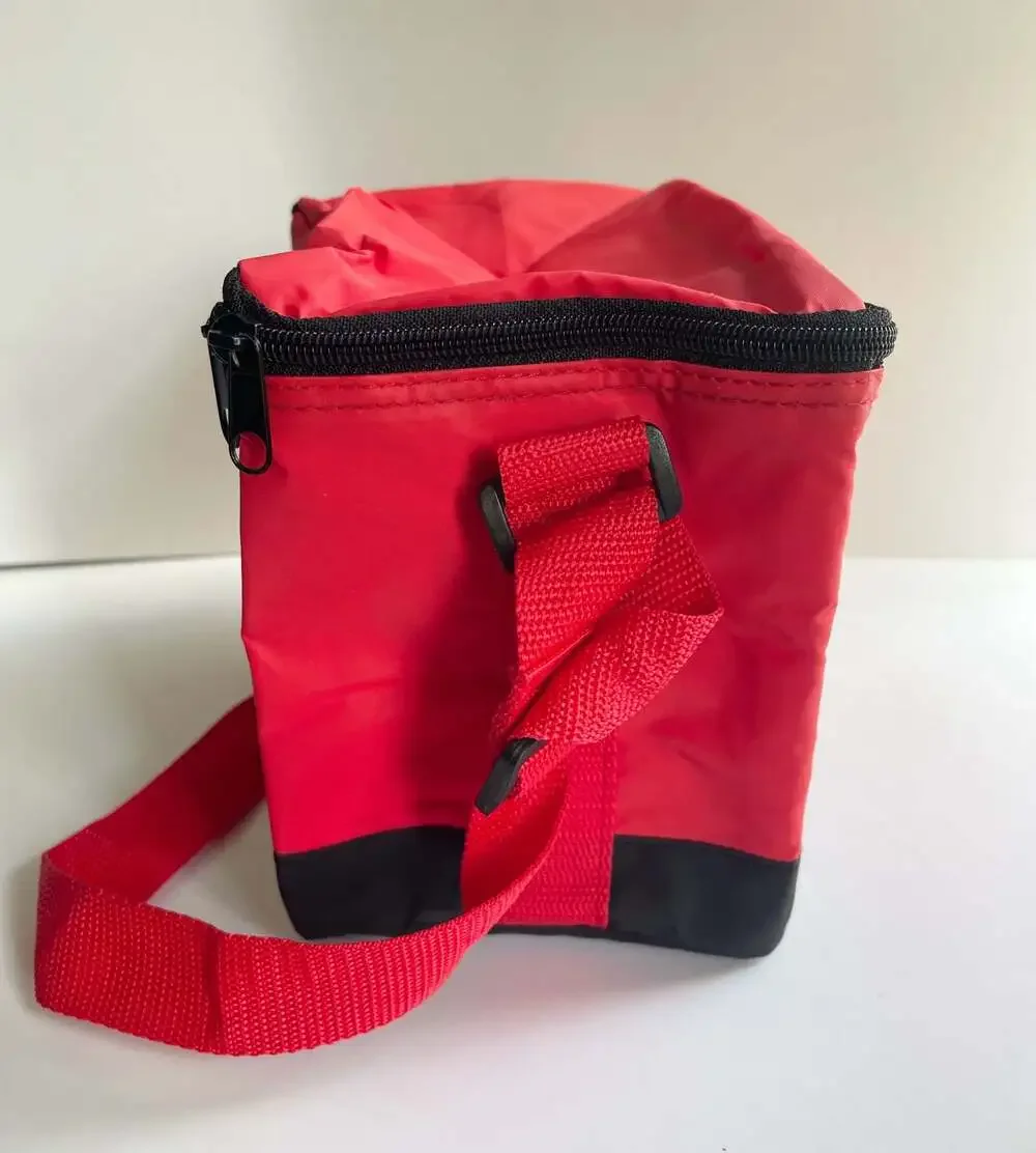Budweiser Insulated Lunch Bag Cooler Red Black Soft Shell 6-Pack Carrier
